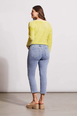 alt view 4 - AUDREY CROP JEANS WITH EMROIDERY-Blueglow