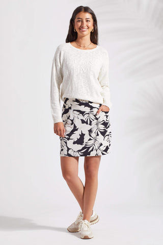 alt view 1 - PRINTED PULL-ON SKORT WITH POCKETS-Wailea