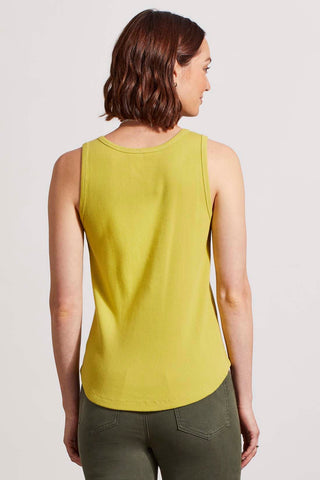 alt view 4 - SOLID COTTON HENLEY TANK TOP-Pear
