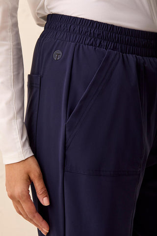 25" High Performance Stretch Pull-On Breathable Pants-Deepblue