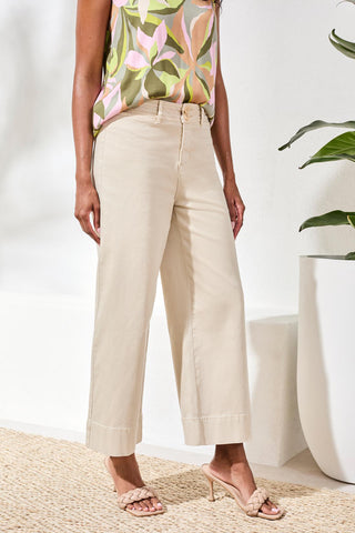 Comfort Stretch High Rise Palazzo Pants-Canvas