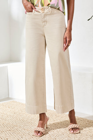 Comfort Stretch High Rise Palazzo Pants-Canvas