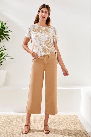 Comfort Stretch High Rise Palazzo Pants-Sesame