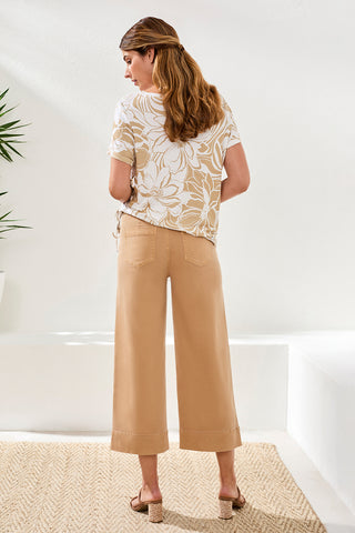 Comfort Stretch High Rise Palazzo Pants-Sesame