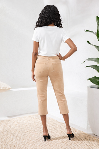 Pantacourt Ajusté À Enfiler En Jean Vision Stretch-Canvas