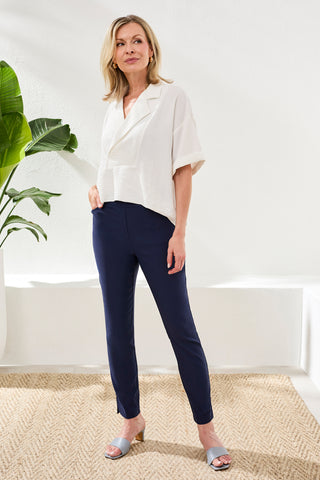 Flatten It® Slim Pull-On Ankle Pants-Jet blue