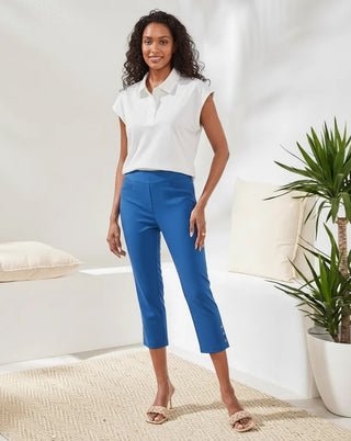Flatten It® Slim Leg Capris With Snap Vent-Turkishsea