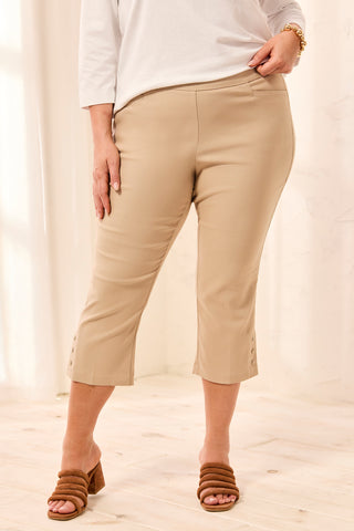 Pantsacourt Ajusté Plus Flatten It® Avec Fente À Pression-Plage