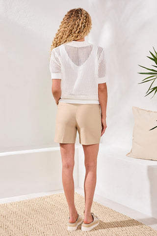 Flatten It® Button-Front Pull-On Shorts-Beach