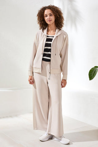 Techno Lux Hooded Cardigan Combo-Sanddune