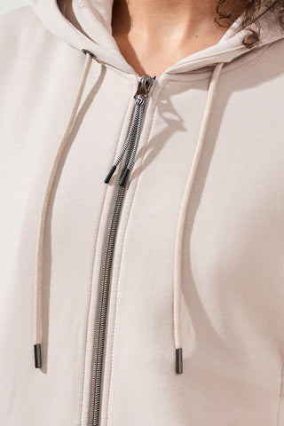 Techno Lux Hooded Cardigan Combo-Sanddune