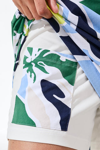 Pull-On Skort With Built-In Shorts-Florallime