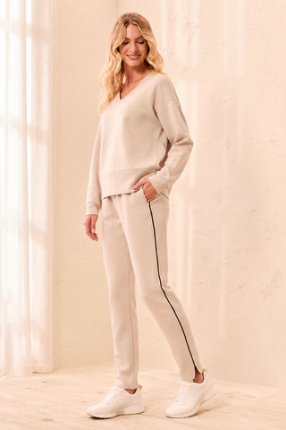 Pantalon Jogging En Maille TECHNO LUX SCUBA-Dune de sable