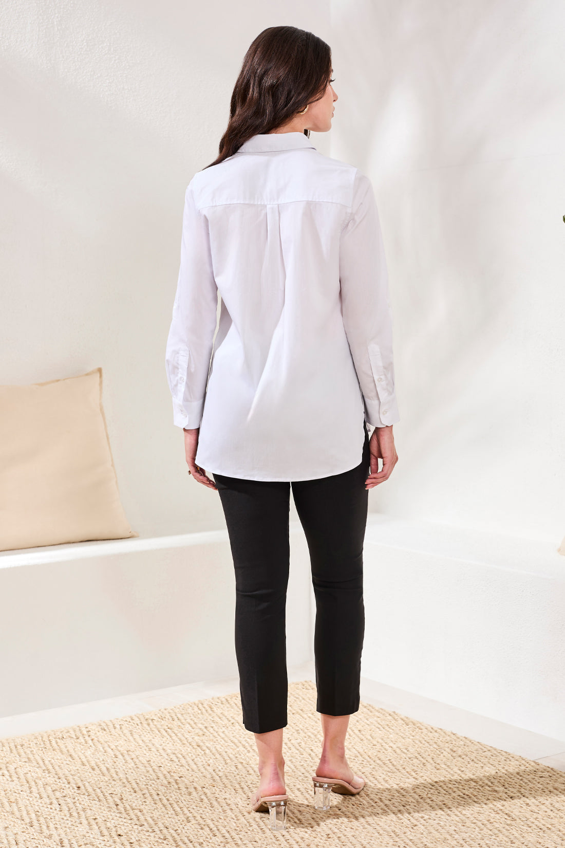 Classic White Button Up Shirt-White – Tribal® Fashion