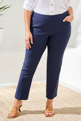 Size Inclusive Year Round Basics Flatten It® Ankle Pants-Jet blue