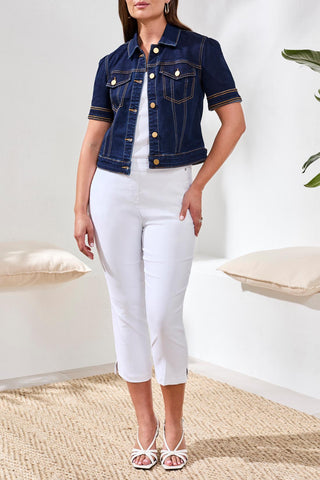 Flatten It® Pull-On Capris-White