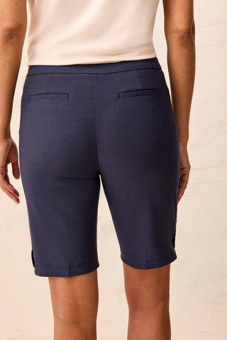 Flatten It® Pull-On Short Snap Slit-Jet blue