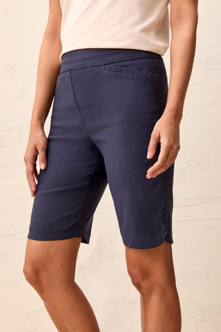 Flatten It® Pull-On Short Snap Slit-Jet blue