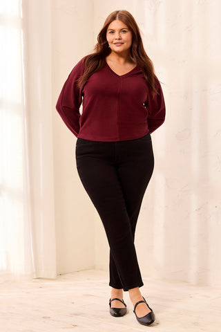 Jean Sophia Curvy Filiforme À La Cheville-Noir