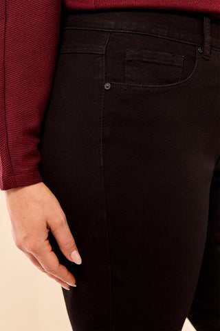 Jean Sophia Curvy Filiforme À La Cheville-Noir