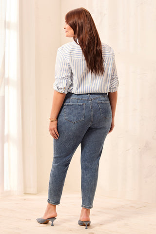 Jean Sophia Curvy Filiforme À La Cheville-Vintage Foncé