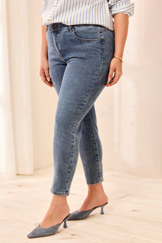 Jean Sophia Curvy Filiforme À La Cheville-Vintage Foncé