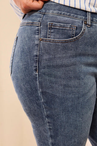 Jean Sophia Curvy Filiforme À La Cheville-Vintage Foncé