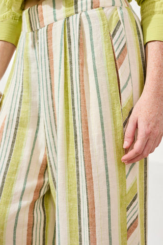 Pull-On Flowy Wide-Leg Pants With Pockets-Kiwizest