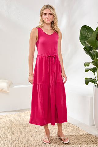 Robe Maxi Sans Manches À Col Bateau-Gardénia