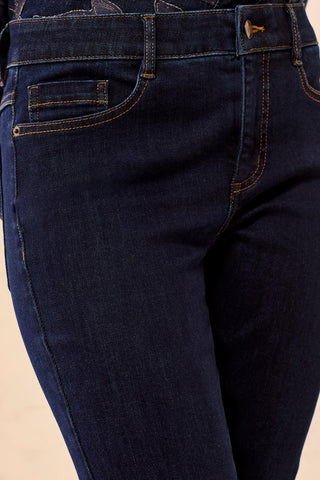 Audrey Boundless Stretch Straight Leg Denim Jeans-Darknight