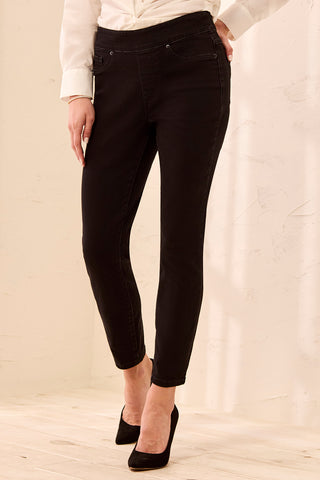 Audrey Year Round Basics Pull-On Ankle Jeggings-Black