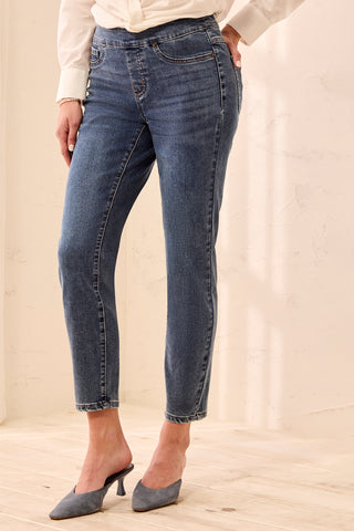 Audrey Year Round Basics Pull-On Ankle Jeggings-Dk.Vintage