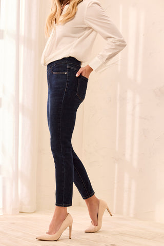 Audrey Year Round Basics Pull-On Ankle Jeggings-Deepocean