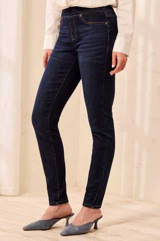 Audrey Pull-On Full Length Jeggings-Deepocean