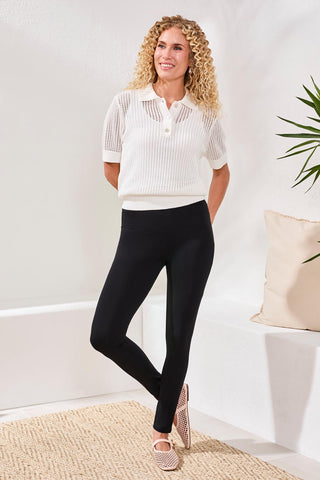 Flatten It® Comfort Stretch Yoga Leggings-Black