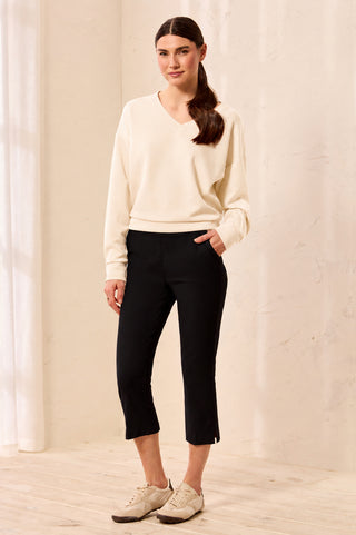 Year Round Basics Flatten It® Pull-On Capris-Black