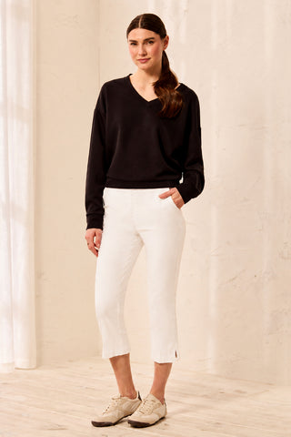 Year Round Basics Flatten It® Pull-On Capris-White