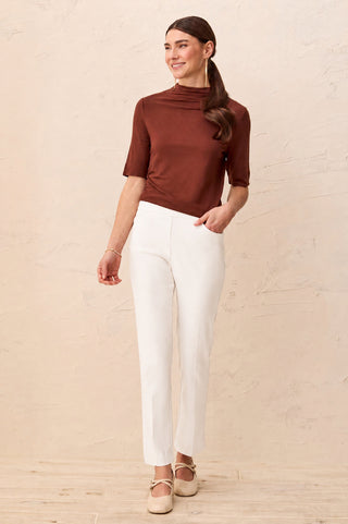 Year Round Basics Flatten It® Pull-On Ankle Pants-White