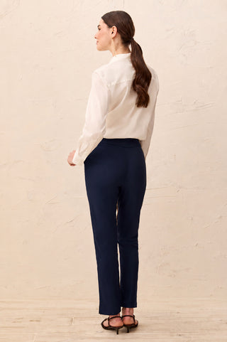 Performance Stretch Flatten It® Slimming Ankle Pants-Deepblue