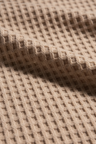 Brushed Waffle Knit Texture - Oatmeal