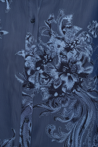 Tencel Chambray Embroidery Fabric Detail