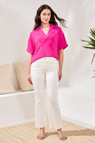 Audrey Hugging Flare Leg Boundless Stretch Denim-White