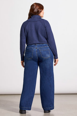 alt view 4 - AUDREY PULL-ON COMFORT STRETCH WIDE LEG JEANS-Bluemoon