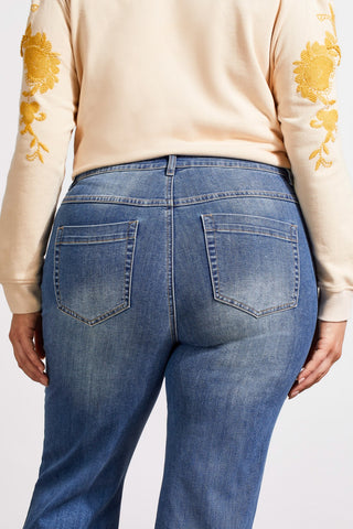 alt view 3 - AUDREY PULL-ON FLARE JEANS-River blue