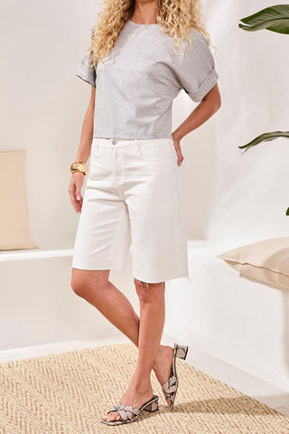 Brooke Hugging Wide Leg Denim Jorts-Saltwhite
