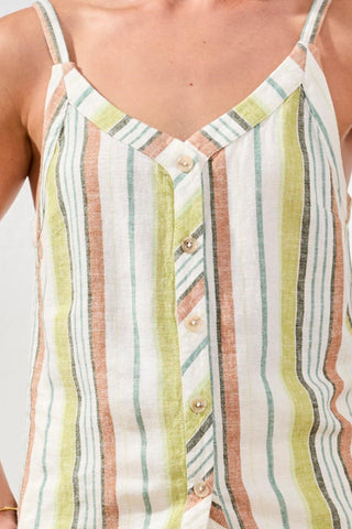 Button-Front Woven Relaxed Cami-Kiwizest