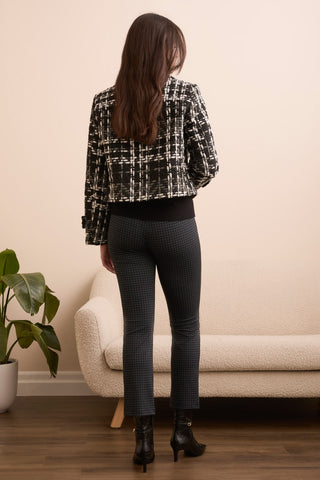 Tweed Boucle Chuncky Lined Blazer-Black