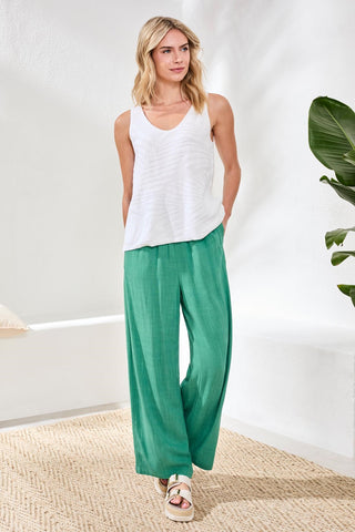 Combed Cotton Sleeveless V-Neck Sweater-White