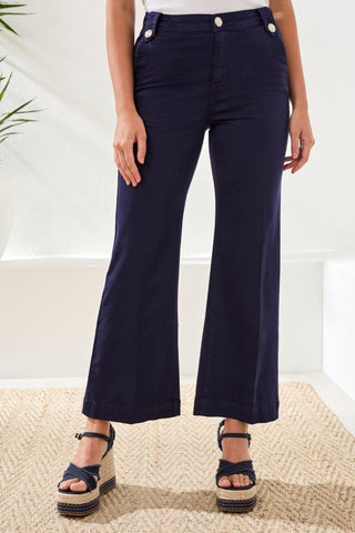 Comfort Stretch Brooke Hugging Palazzo Marine Denim-Nautical
