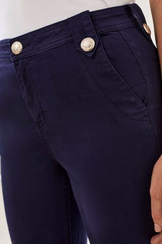 Comfort Stretch Brooke Hugging Palazzo Marine Denim-Nautical